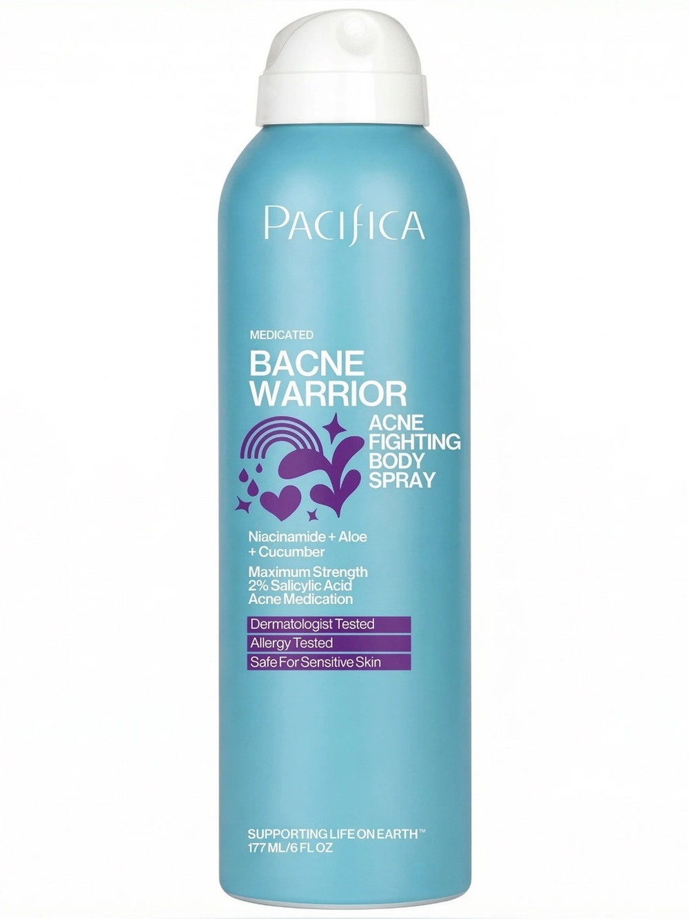 Pacifica Bacne  Warrior Acne Fighting Body Spray 6 Oz. SEALED NEW